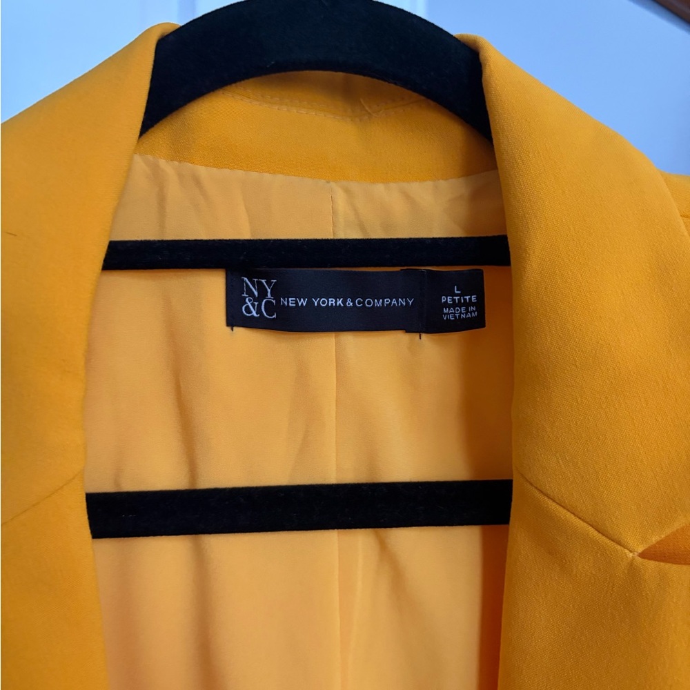 New York & Company Vibrant Yellow Blazer - Picture 2 of 5
